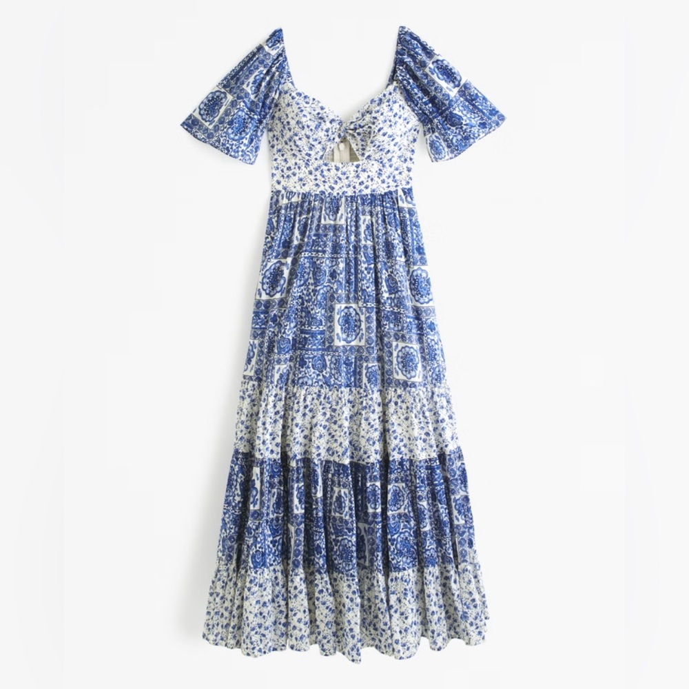 Blue Floral Maxi Dress